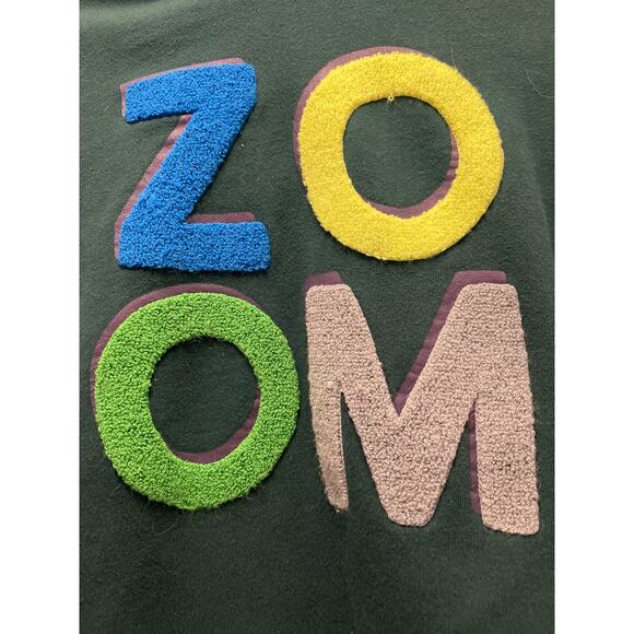 Mini Boden Zoom‎ Print Pullover Youth Hoodie Active Sweatshirt Size 8-9Y Green - Picture 2 of 4